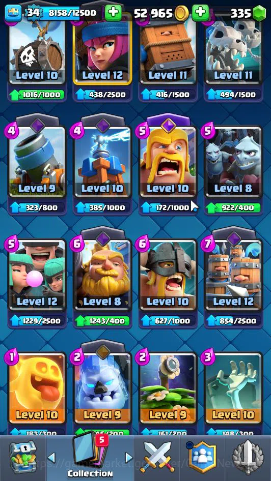 Clash Royale Accounts Lv 34|Trophy 7105|KTL 12|Limited Skin|Card 118|1 H image 7