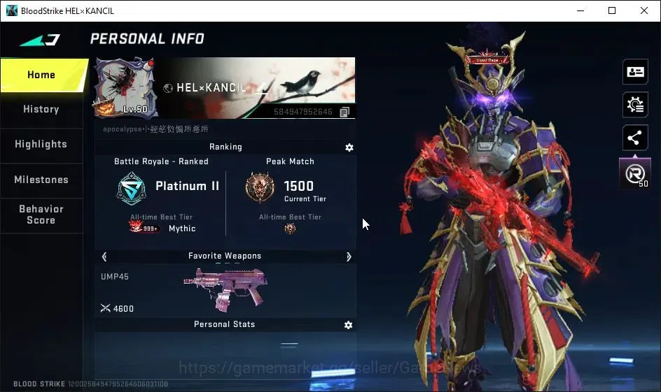 Blood Strike Accounts ASIA|ETERNAL ZERO-Oda|7 ULTRA[VAL,VOLT,DEagle,Vect image 2