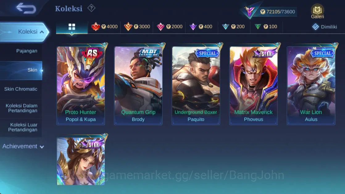 Mobile Legends: Bang Bang Accounts Global,Skin 272,Hero 131,LB (akai,kaja),Ann (haya, image 6