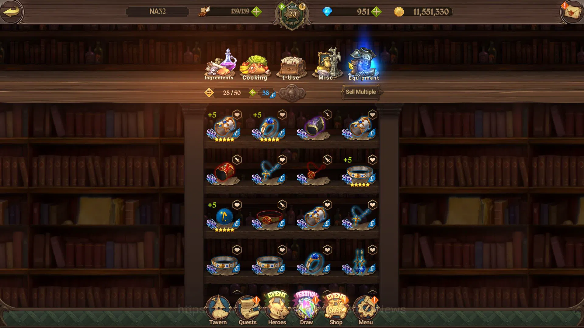 The Seven Deadly Sins: Grand Cross Accounts Global | Starter | 1M CC,Ch5 | 4 UR + 951 Gems | E image 2