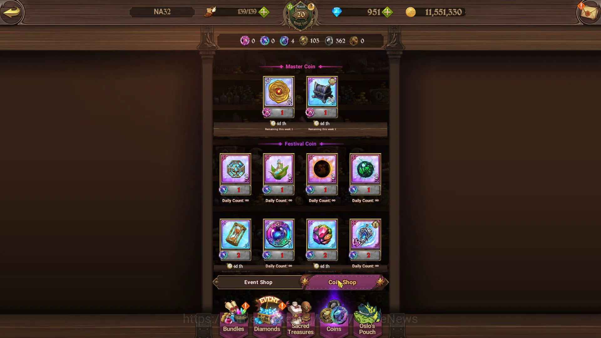The Seven Deadly Sins: Grand Cross Accounts Global | Starter | 1M CC,Ch5 | 4 UR + 951 Gems | E image 7