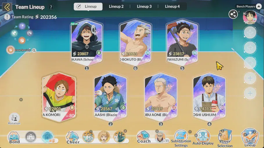 HAIKYU!! FLY HIGH Accounts SEA Lv60| 6SP [Kotaro Beach R2,ToruR1,KeijiR1,Waka image 6