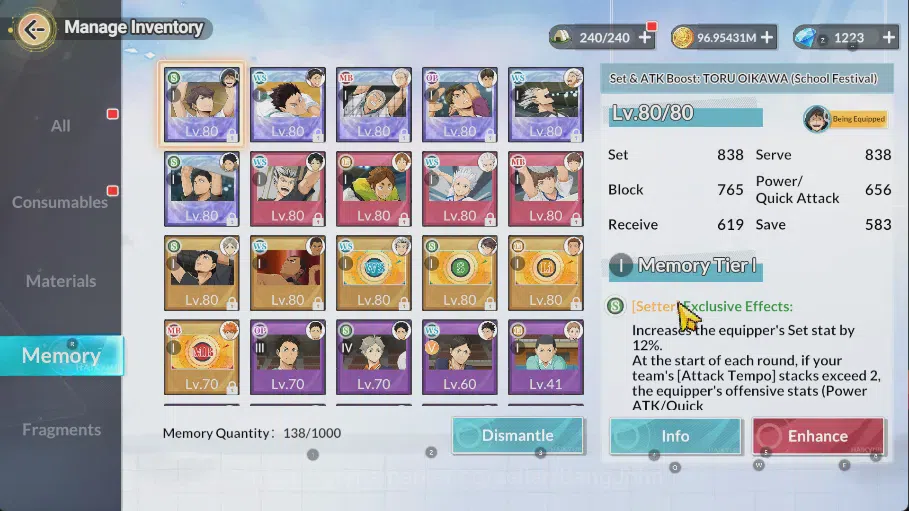 HAIKYU!! FLY HIGH Accounts SEA Lv60| 6SP [Kotaro Beach R2,ToruR1,KeijiR1,Waka image 8