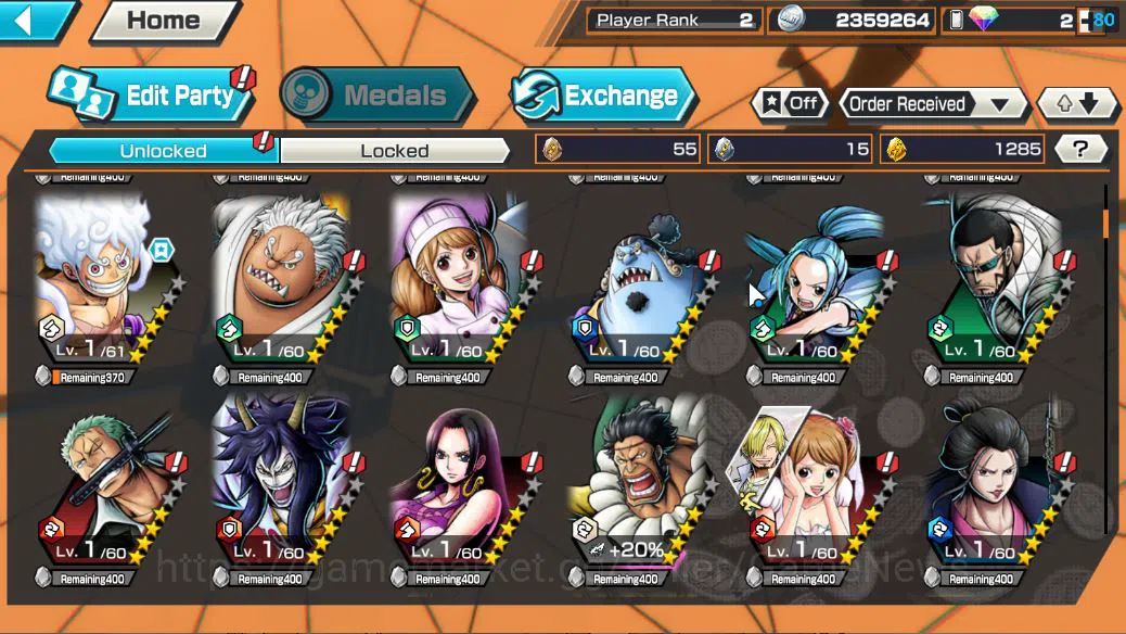 One Piece Bounty Rush Accounts Global|3 EX |FilmZ Zephyr,TFE Monkey D Luffy,Battl image 6