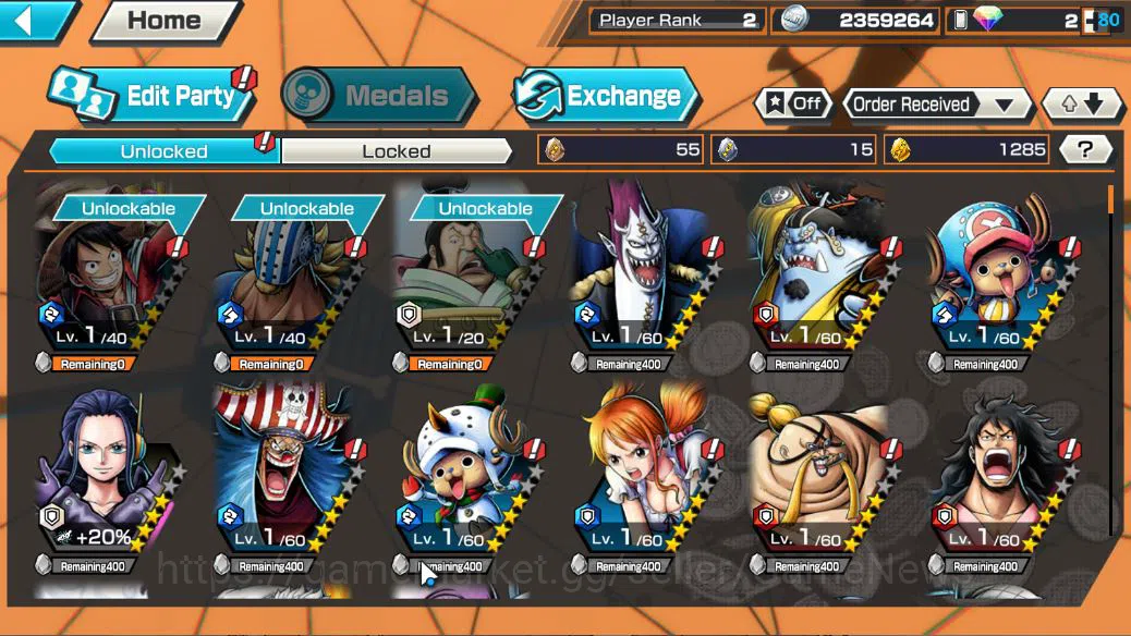 One Piece Bounty Rush Accounts Global|3 EX |FilmZ Zephyr,TFE Monkey D Luffy,Battl image 7