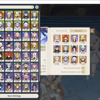 Genshin Impact Accounts Others ASIA|AR 57|9Limited+3 PremTeam(PremTeam Mavu,PremTeam Flins,PremTeam Odette+C2)+Skin