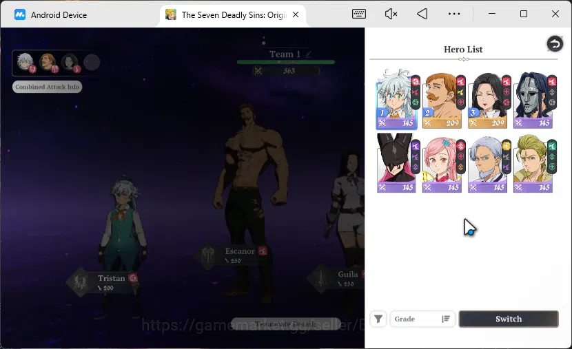The Seven Deadly Sins: Origin Accounts EUROPE|FreshStarterLvl|2SSR|Escanor,Guila&6SR|Act  image 3