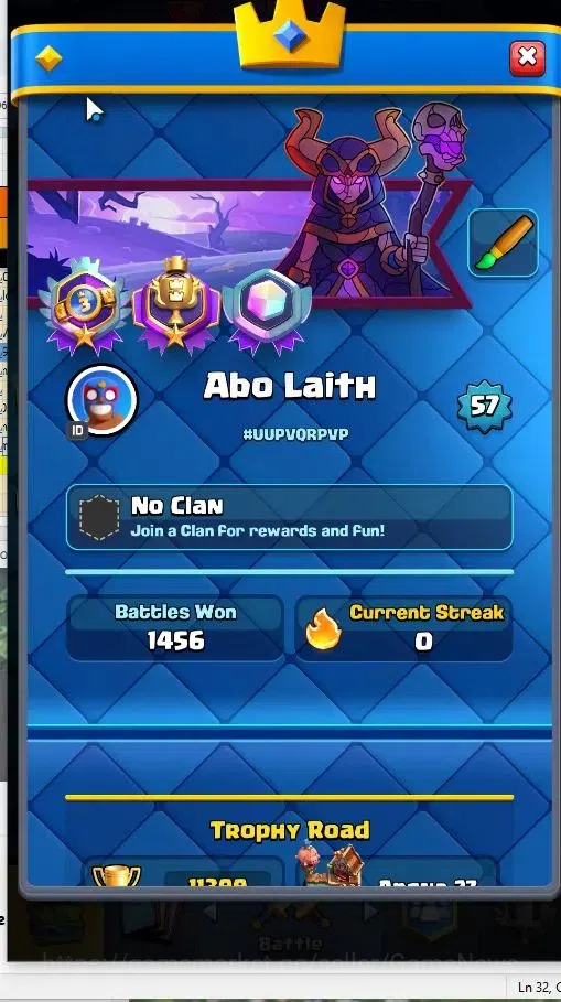 Clash Royale Accounts Lv 57|KTL 15|Trophy 11399|Card 121|15 EVO,5 Hero,8 image 2