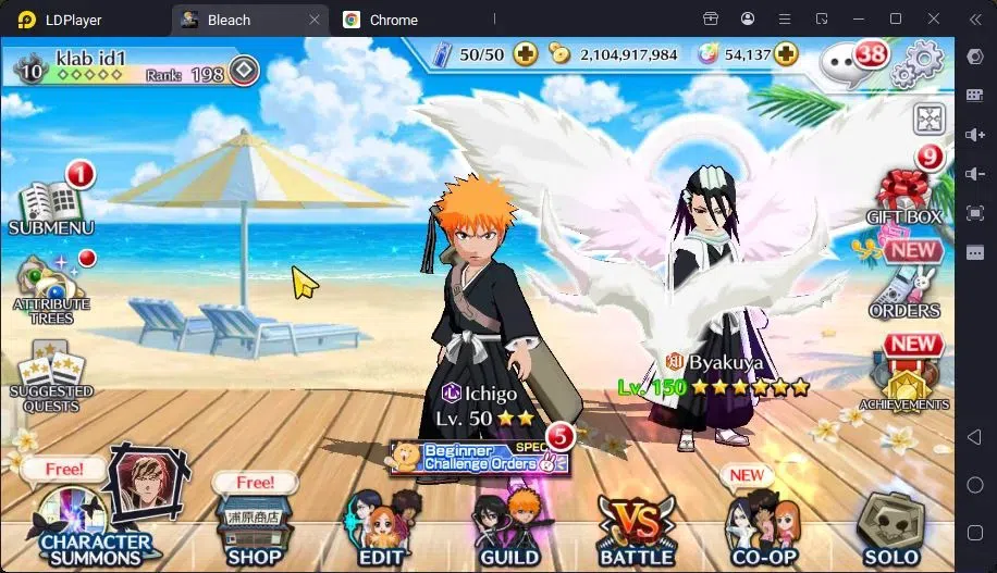 Bleach: Brave Souls Accounts Mid-Tier GLOBAL |50K ORB+MidGame|Ichigo DreamTeam,Kenpachi TYBW26,Zangetsu Speed,Genryusai 1