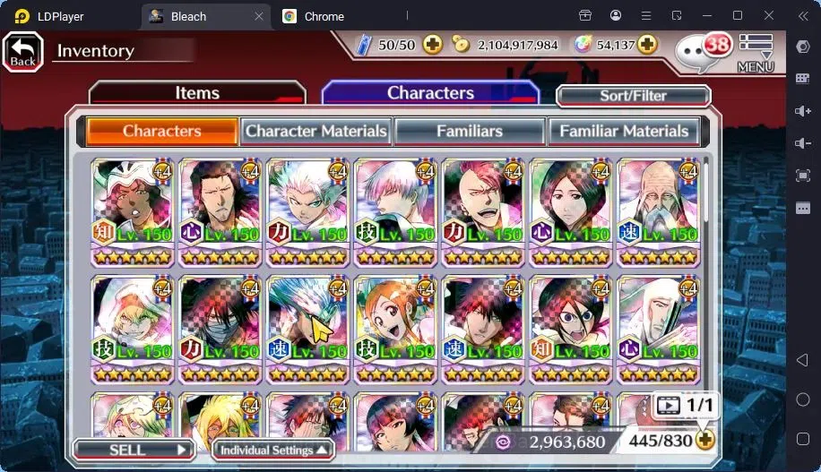 Bleach: Brave Souls Accounts Mid-Tier GLOBAL |50K ORB+MidGame|Ichigo DreamTeam,Kenpachi TYBW26,Zangetsu Speed,Genryusai 14