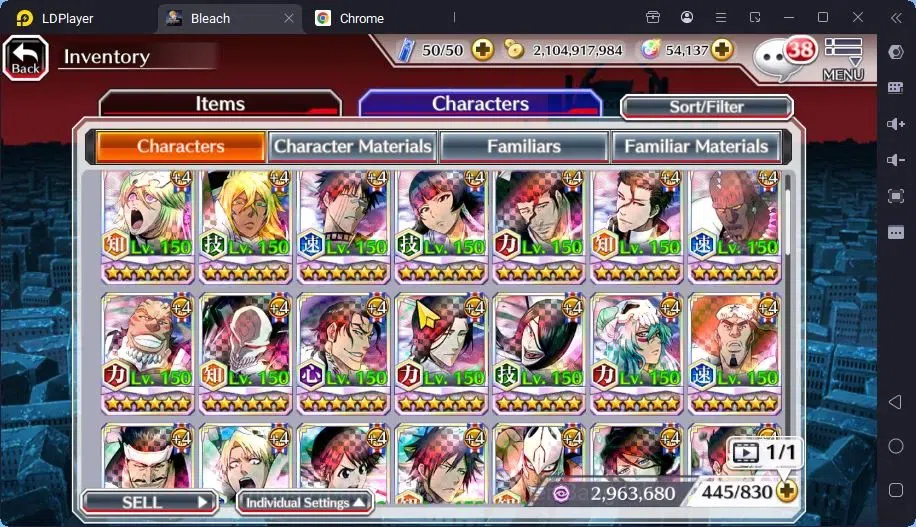 Bleach: Brave Souls Accounts Mid-Tier GLOBAL |50K ORB+MidGame|Ichigo DreamTeam,Kenpachi TYBW26,Zangetsu Speed,Genryusai 15