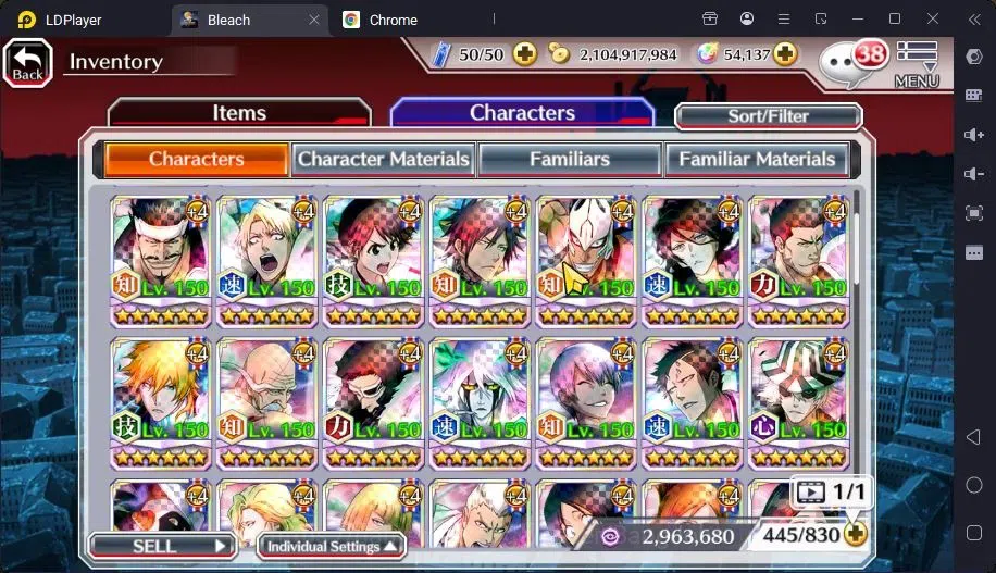 Bleach: Brave Souls Accounts Mid-Tier GLOBAL |50K ORB+MidGame|Ichigo DreamTeam,Kenpachi TYBW26,Zangetsu Speed,Genryusai 16