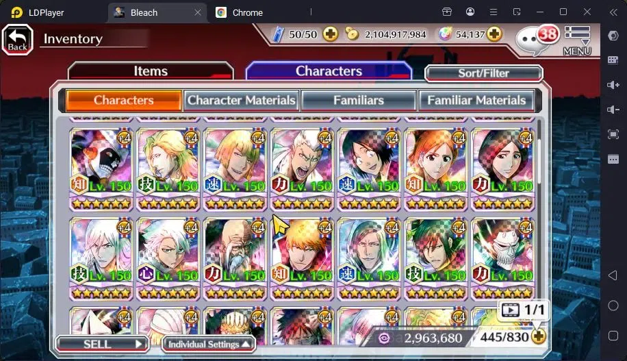 Bleach: Brave Souls Accounts Mid-Tier GLOBAL |50K ORB+MidGame|Ichigo DreamTeam,Kenpachi TYBW26,Zangetsu Speed,Genryusai 17