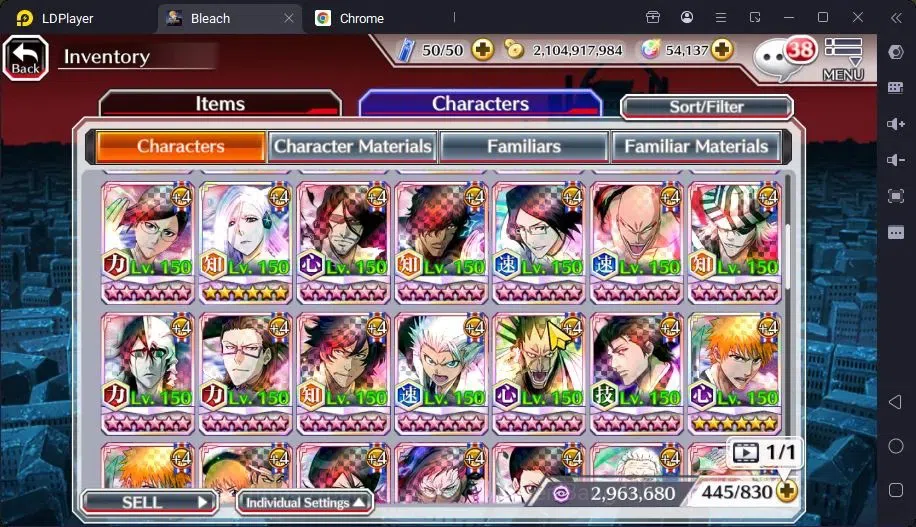 Bleach: Brave Souls Accounts Mid-Tier GLOBAL |50K ORB+MidGame|Ichigo DreamTeam,Kenpachi TYBW26,Zangetsu Speed,Genryusai 20