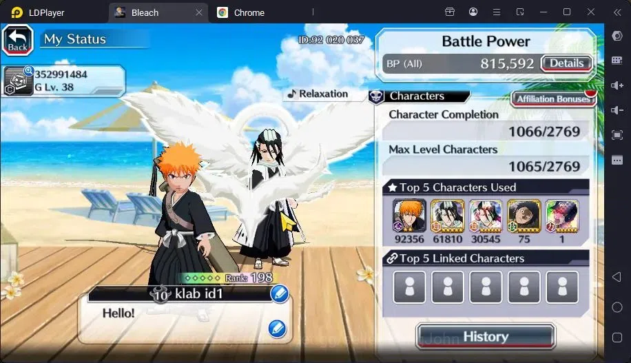 Bleach: Brave Souls Accounts Mid-Tier GLOBAL |50K ORB+MidGame|Ichigo DreamTeam,Kenpachi TYBW26,Zangetsu Speed,Genryusai 3