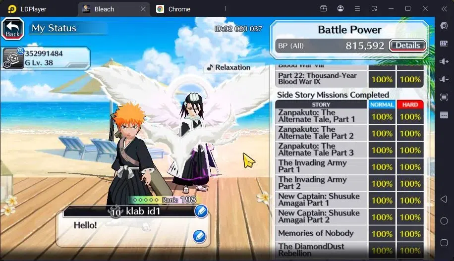 Bleach: Brave Souls Accounts Mid-Tier GLOBAL |50K ORB+MidGame|Ichigo DreamTeam,Kenpachi TYBW26,Zangetsu Speed,Genryusai 5