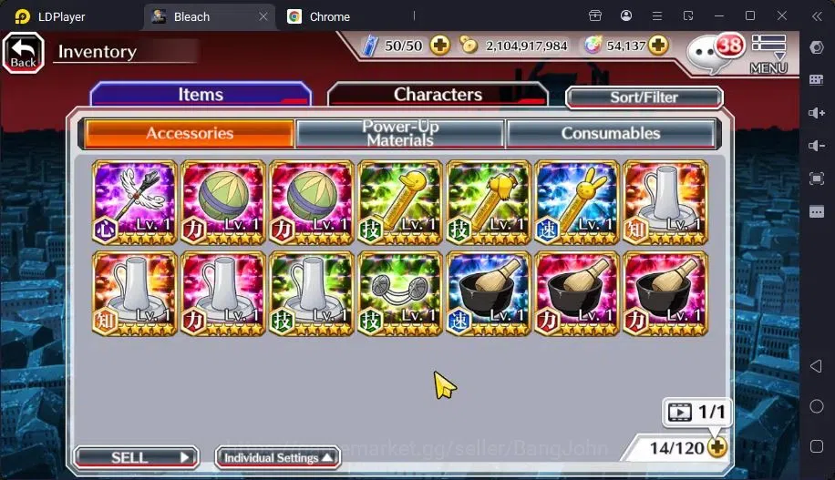 Bleach: Brave Souls Accounts Mid-Tier GLOBAL |50K ORB+MidGame|Ichigo DreamTeam,Kenpachi TYBW26,Zangetsu Speed,Genryusai 9