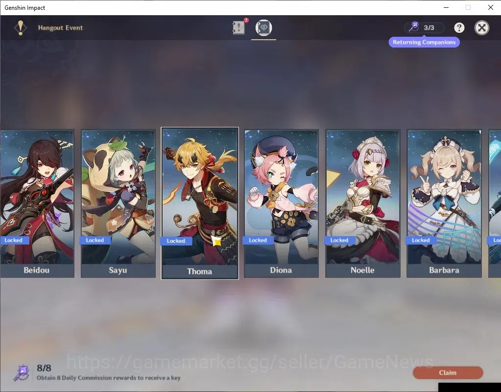 Genshin Impact Accounts Asia|AR56|Rate ON|8Limited+6(*5WP)|Columbina,Raide image 19