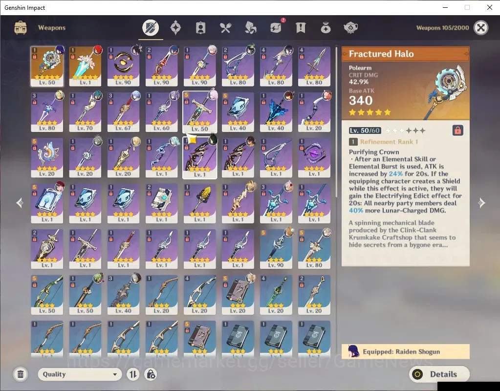 Genshin Impact Accounts Asia|AR56|Rate ON|8Limited+6(*5WP)|Columbina,Raide image 5