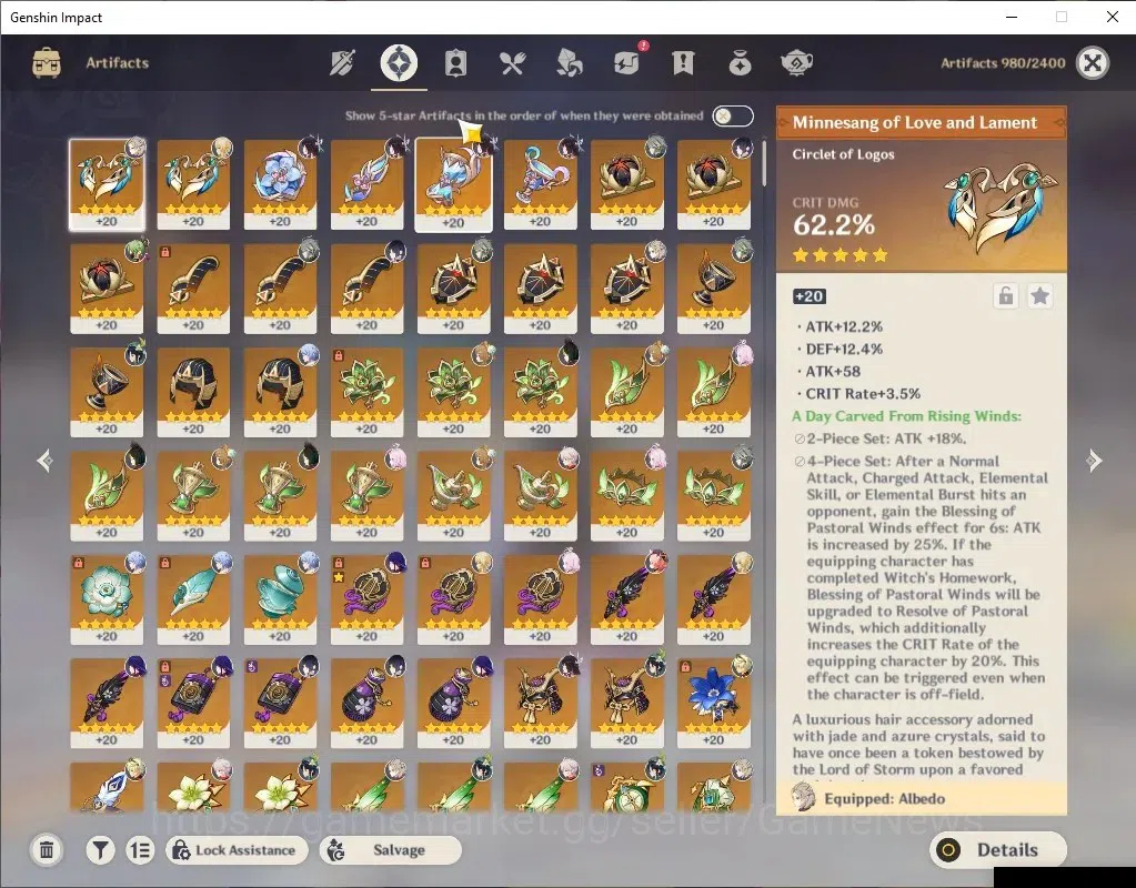 Genshin Impact Accounts Asia|AR56|Rate ON|8Limited+6(*5WP)|Columbina,Raide image 6