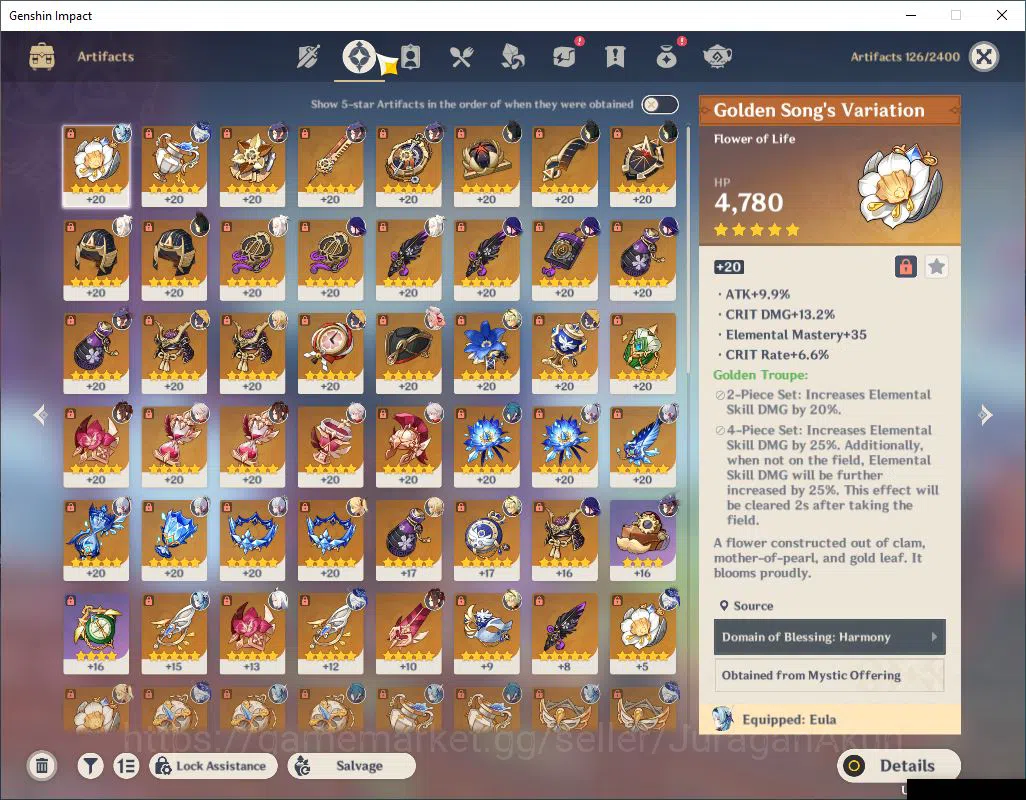 Genshin Impact Accounts Mid Game ASIA| AR 55|9 Limited +3(*5Weapon)|Ayaka+Sign,Kazuha,Raiden,Furina,Eula,Shenhe,Etc 5