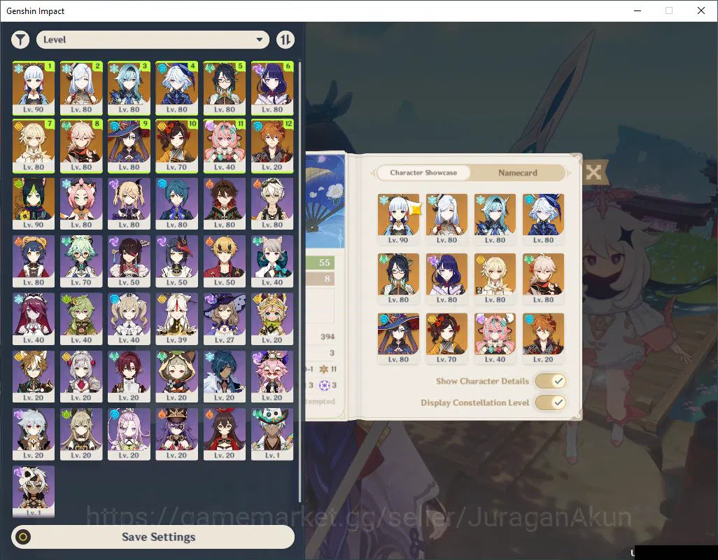 Genshin Impact Accounts Mid Game ASIA| AR 55|9 Limited +3(*5Weapon)|Ayaka+Sign,Kazuha,Raiden,Furina,Eula,Shenhe,Etc 2
