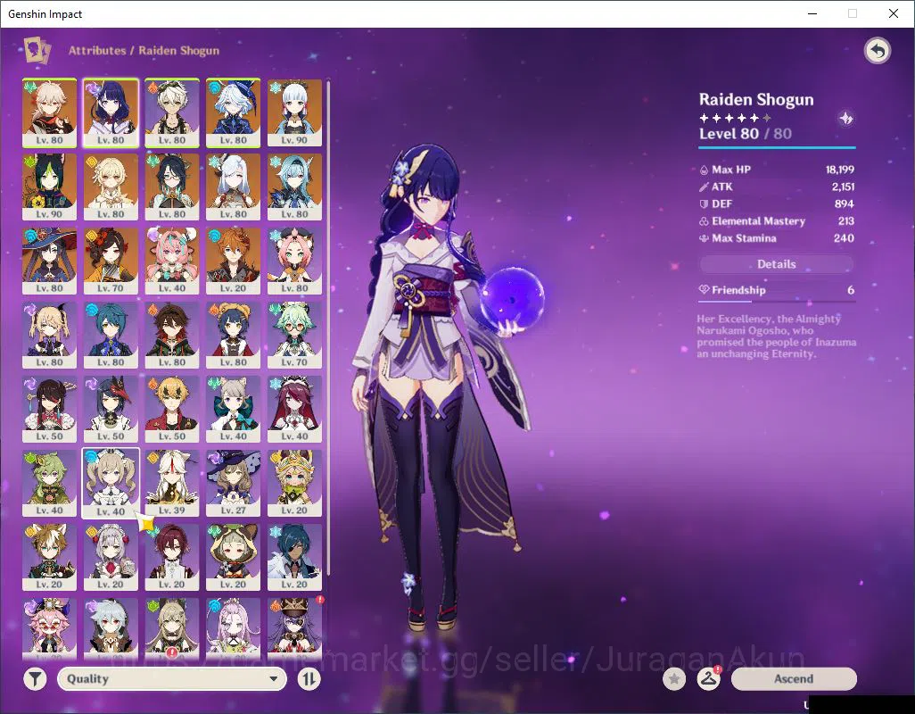 Genshin Impact Accounts Mid Game ASIA| AR 55|9 Limited +3(*5Weapon)|Ayaka+Sign,Kazuha,Raiden,Furina,Eula,Shenhe,Etc 3