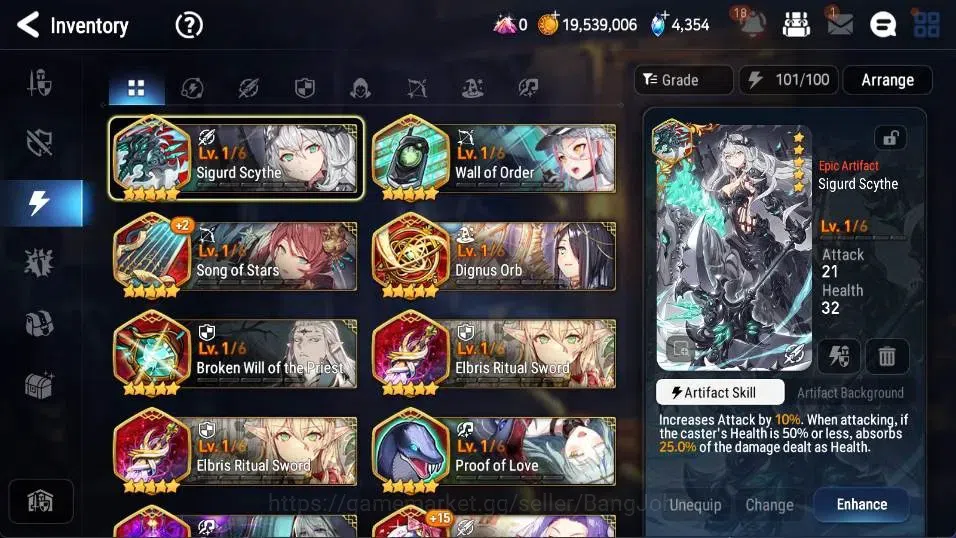 Epic Seven Accounts Global | 5ML(Harsetti,New Moon Luna,Empyrean Ilnav image 10