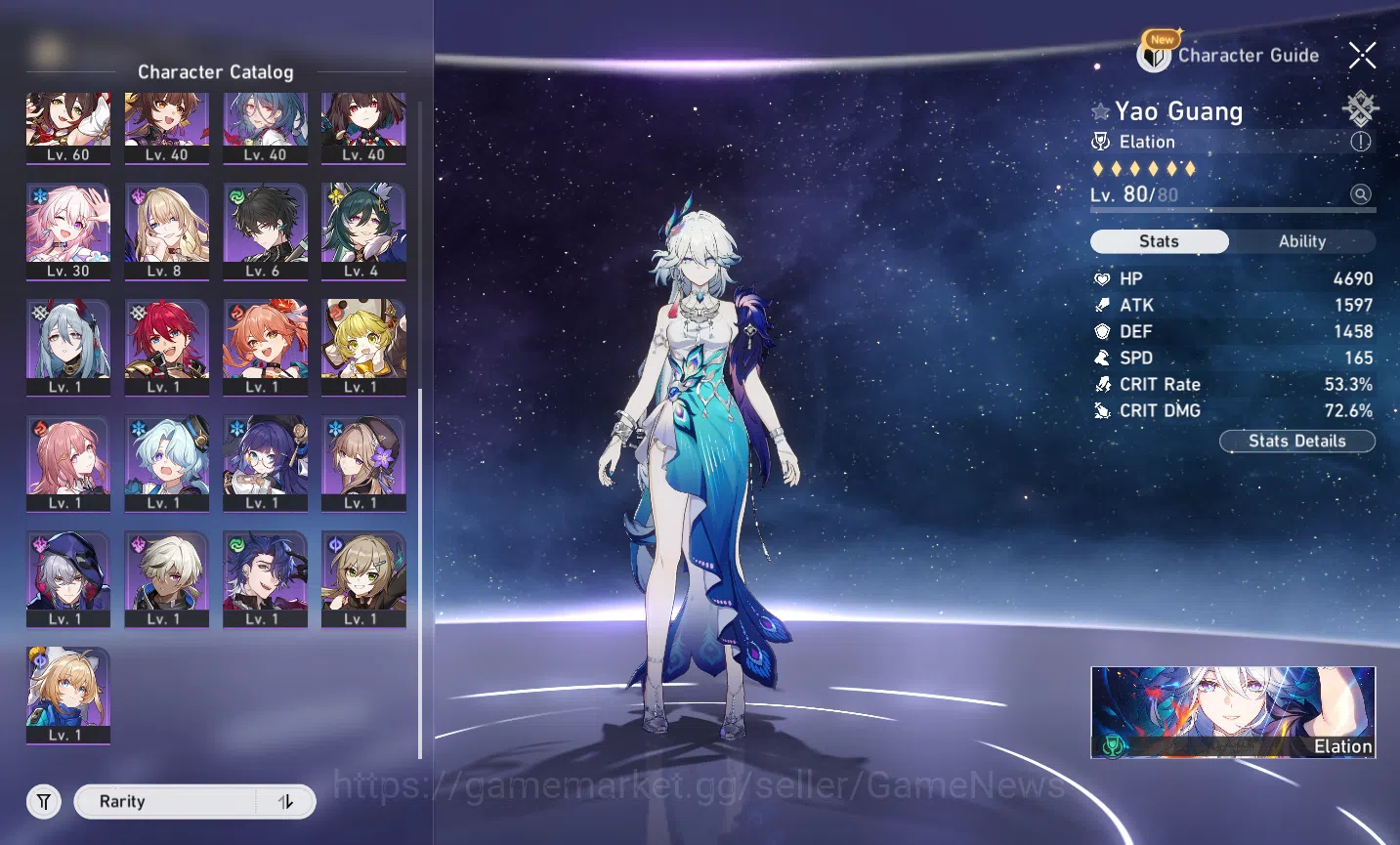 Honkai Star Rail Accounts Asia|TL 65|Phainon Prem Team|9 Limited|[Yao Guang image 2