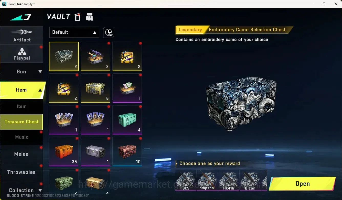 Blood Strike Accounts Collab Skin ASIA|1 Evo Gun:Scar-Stellar|2 Eternal Gun|3 Collab Gun[AOT]|1 Collab Melee & 2 Collab 11