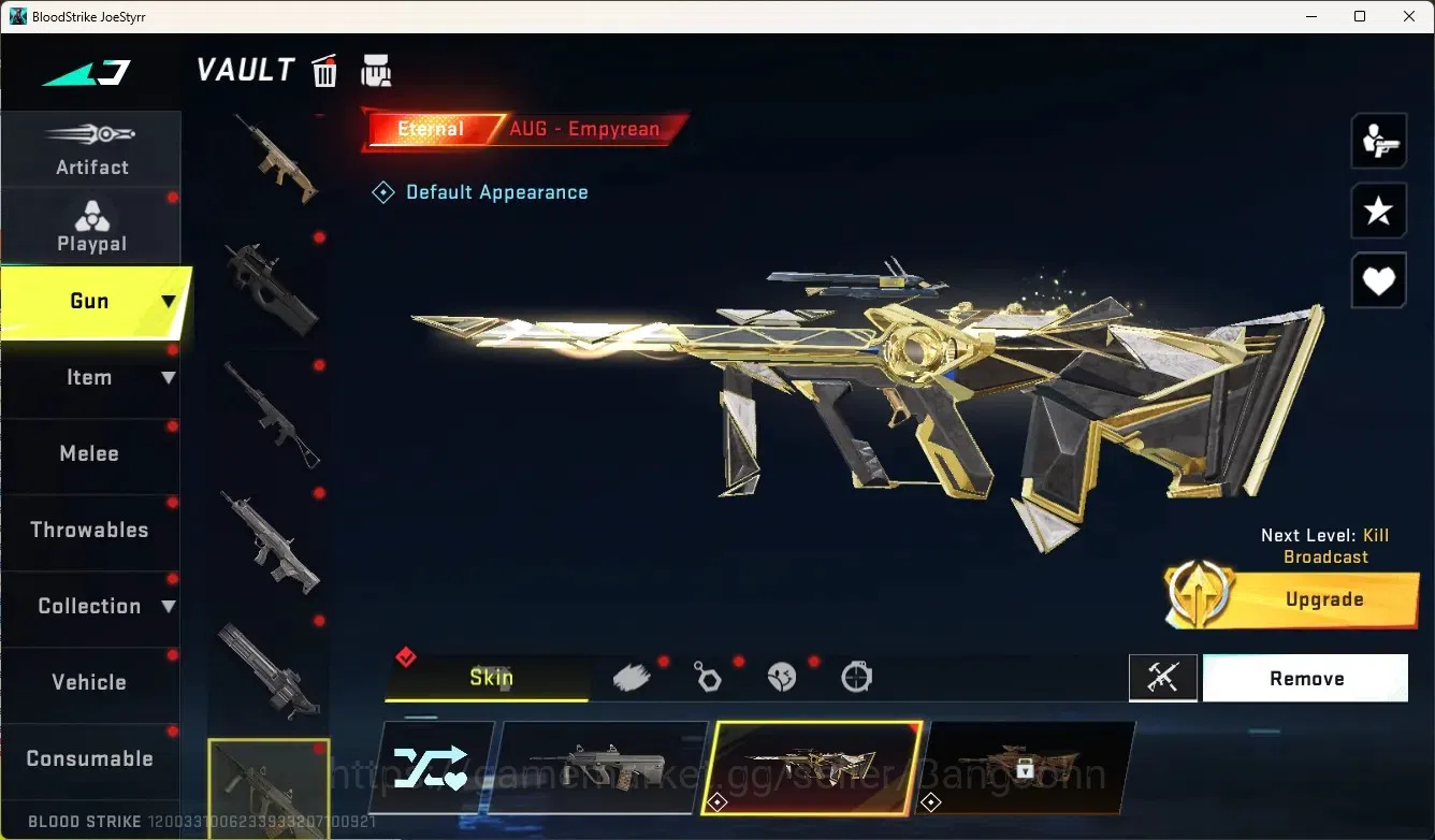 Blood Strike Accounts Collab Skin ASIA|1 Evo Gun:Scar-Stellar|2 Eternal Gun|3 Collab Gun[AOT]|1 Collab Melee & 2 Collab 8
