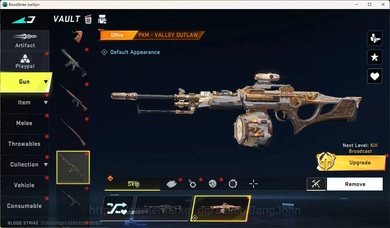 Blood Strike Accounts Collab Skin ASIA|1 Evo Gun:Scar-Stellar|2 Eternal Gun|3 Collab Gun[AOT]|1 Collab Melee & 2 Collab 9