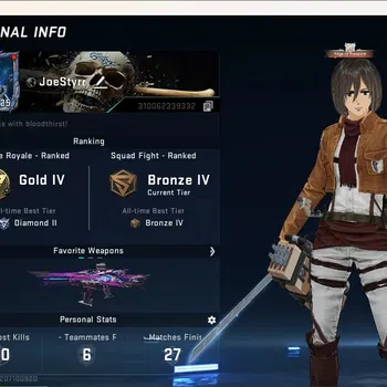 Blood Strike Accounts Collab Skin ASIA|1 Evo Gun:Scar-Stellar|2 Eternal Gun|3 Collab Gun[AOT]|1 Collab Melee & 2 Collab