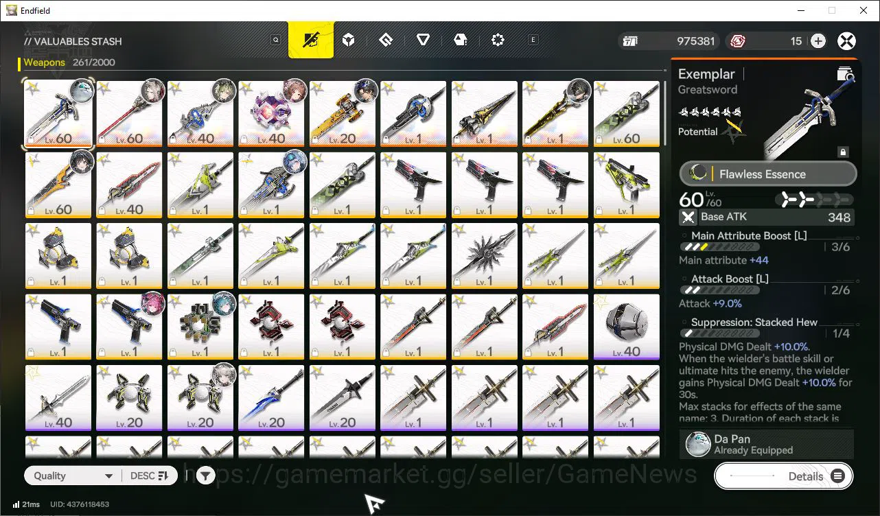 Arknights: Endfield Accounts Asia Lv49|520 Arsenal| 6SSR(Lifeng,ProgranichnikP1,ArdeliaP1)+9SR |8 6*+27 5*WP|15 2