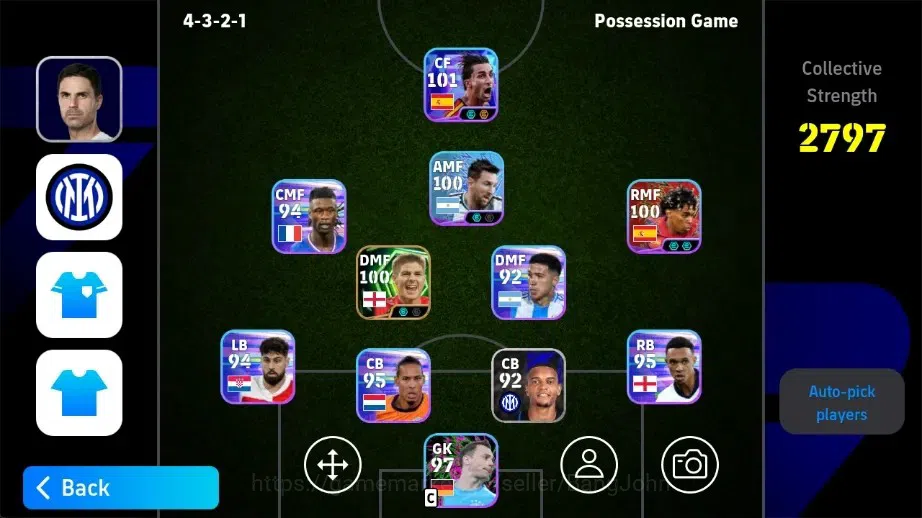 eFootball Accounts Legends & Iconic Players Mobile|PW 2797|New Ferran Torres,Steven Gerrard Epic,Lionel Messi 1