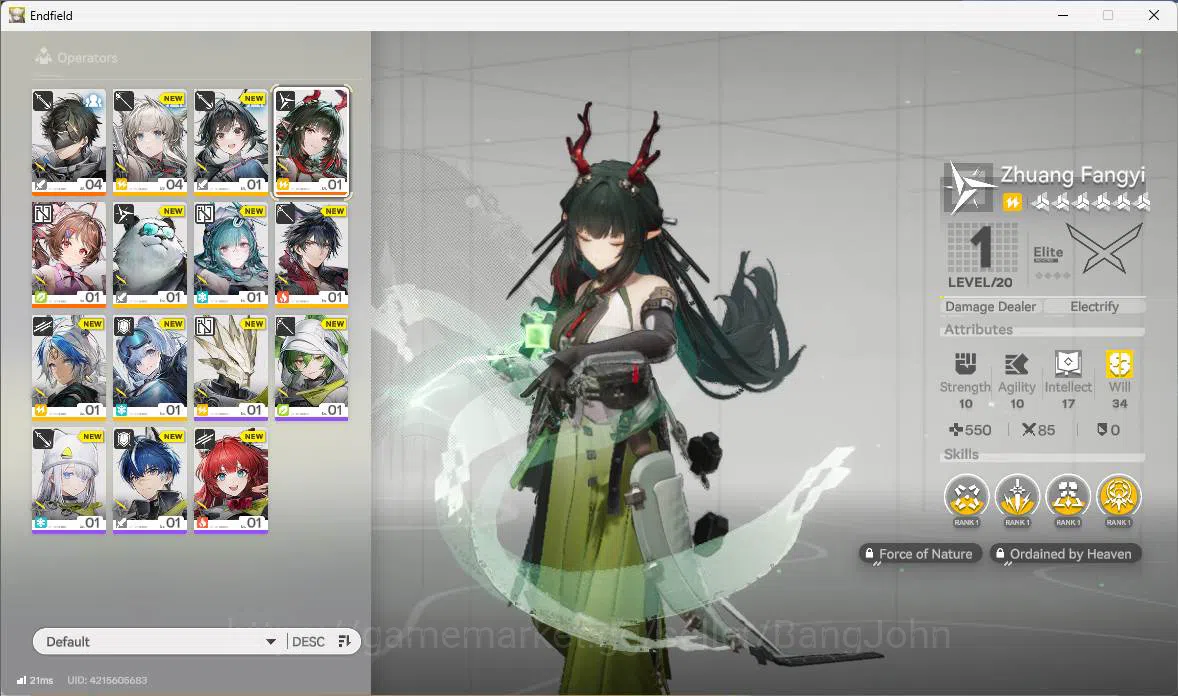 Arknights: Endfield Accounts ASIA|Starter fresh|1 limit| Zhuang Fangyi, Ardelia image 13