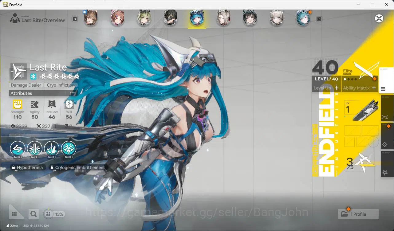 Arknights: Endfield Accounts ASIA | lv 54 laevatain, gilberta, Ardelia, lifeng, image 12