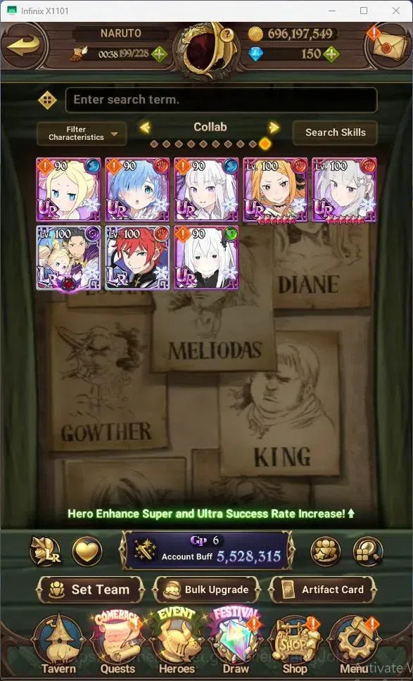 The Seven Deadly Sins: Grand Cross Accounts ASIA|5.52M Power|150 DM|LR  Mesis 3/6|UR  Menor 5/ image 9