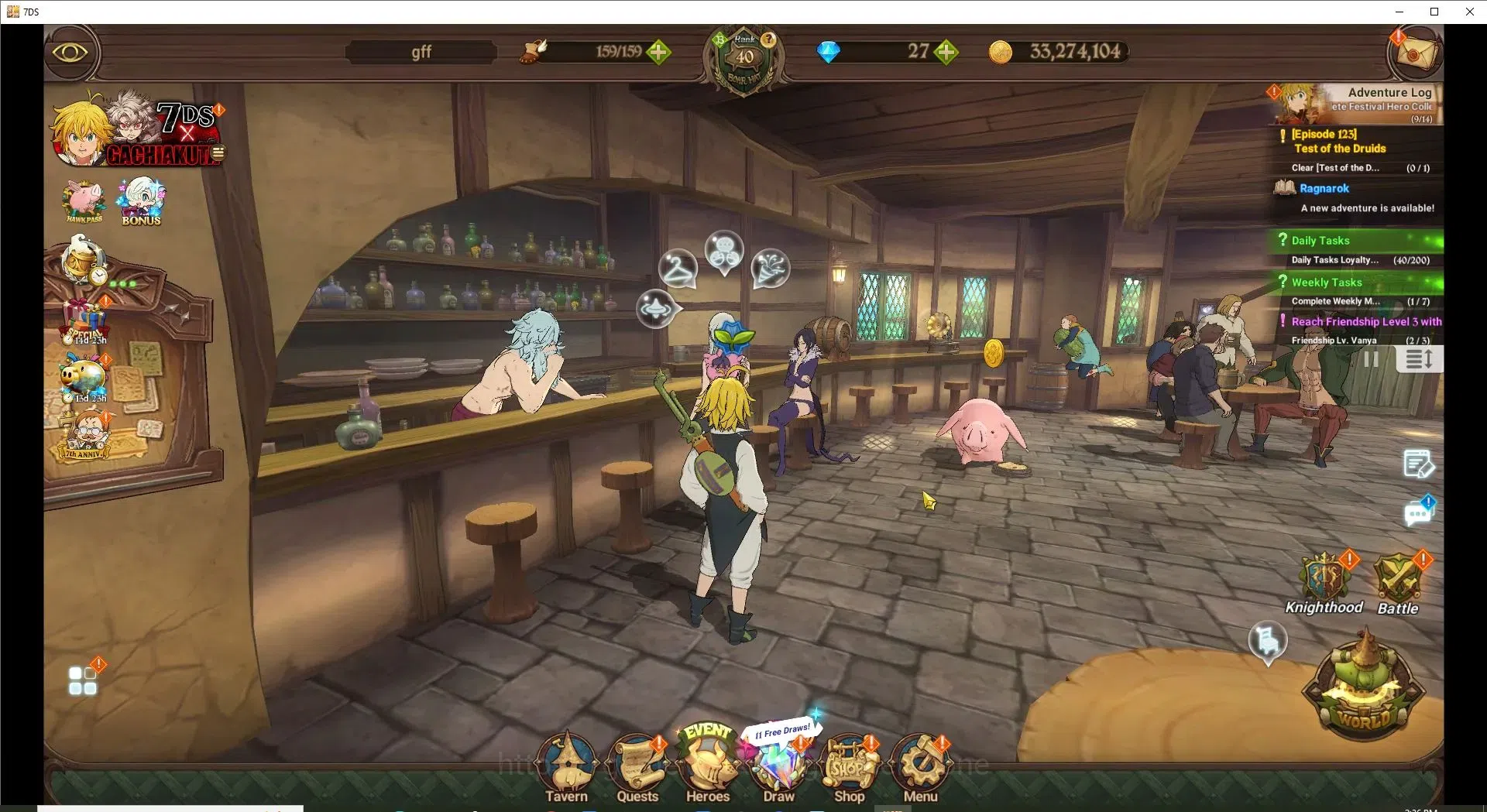 The Seven Deadly Sins: Grand Cross Accounts Endgame Global|2,1M CC|117 LS|2LR+7UR+Collab Gachiakuta|H 1