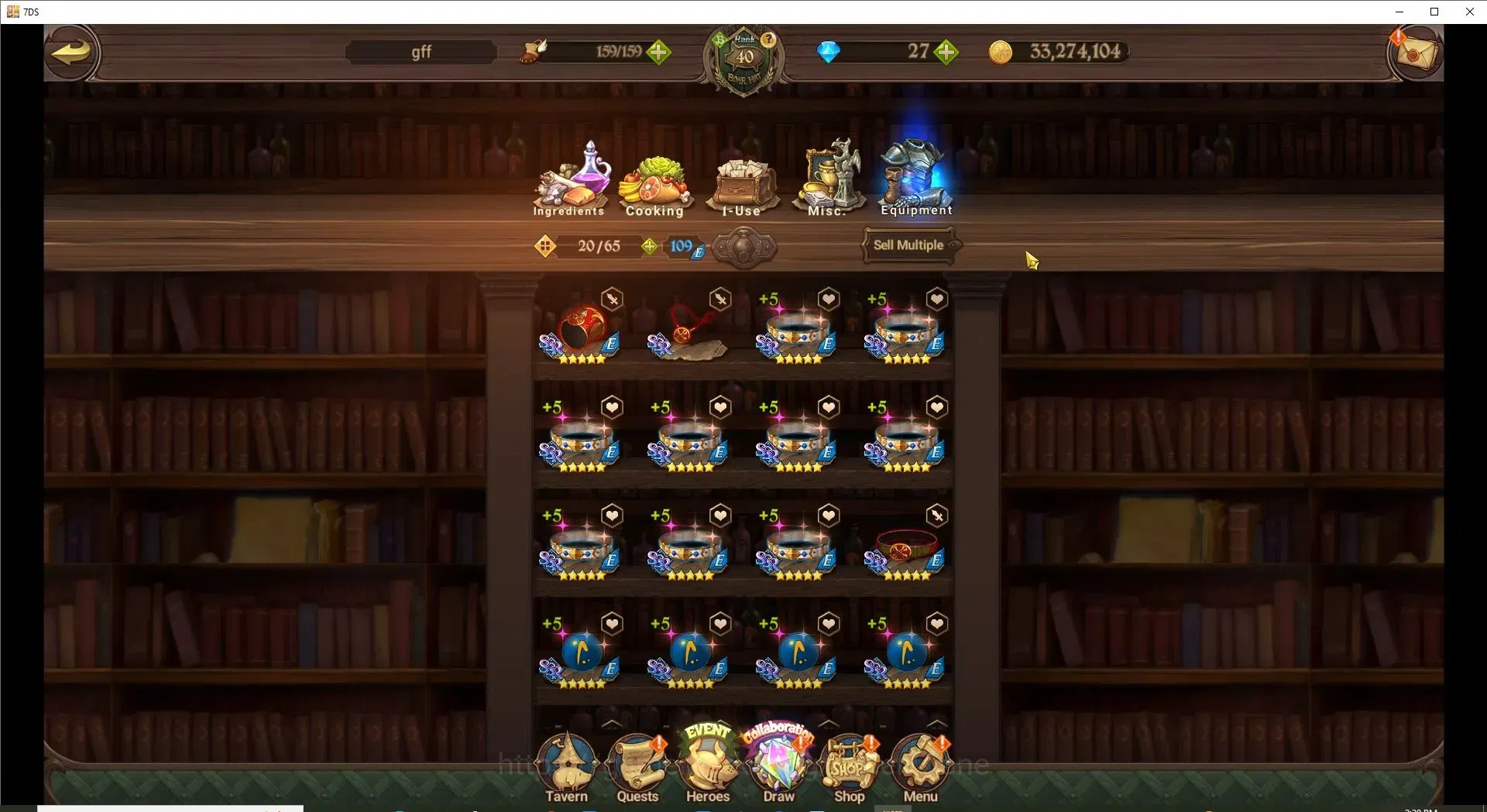 The Seven Deadly Sins: Grand Cross Accounts Endgame Global|2,1M CC|117 LS|2LR+7UR+Collab Gachiakuta|H 15