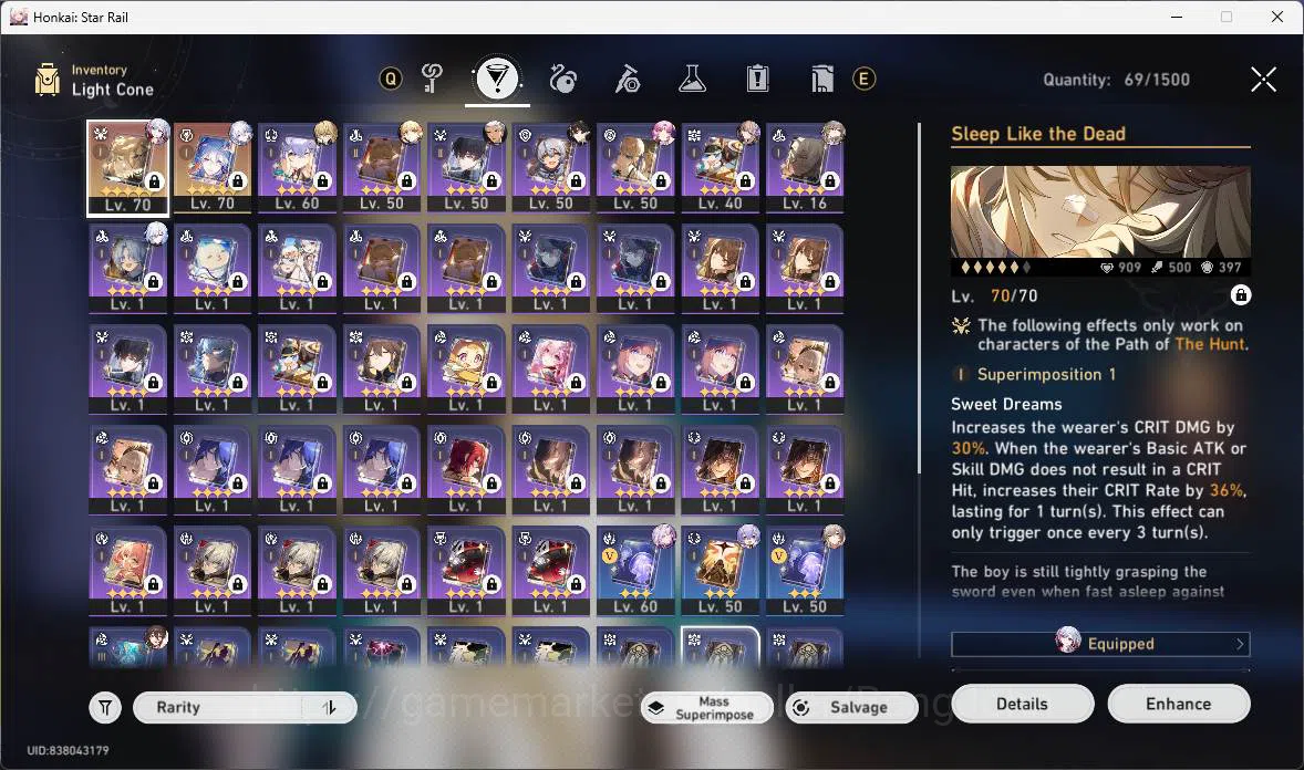 Honkai Star Rail Accounts Others ASIA|TL 58|10 Limit|Premium Team[Luocha+Yao Guang 10