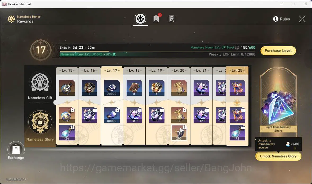 Honkai Star Rail Accounts Others ASIA|TL 58|10 Limit|Premium Team[Luocha+Yao Guang 3