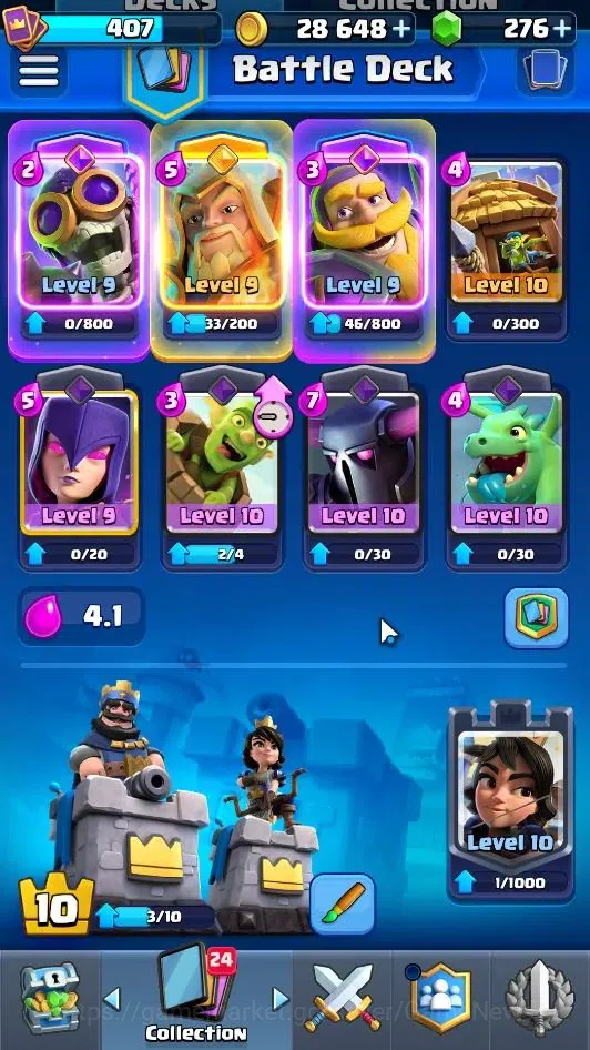 Clash Royale Accounts Lv 407|Trophy 3035|KTL 10|Card 51/121|1 Hero 4 EVO image 4