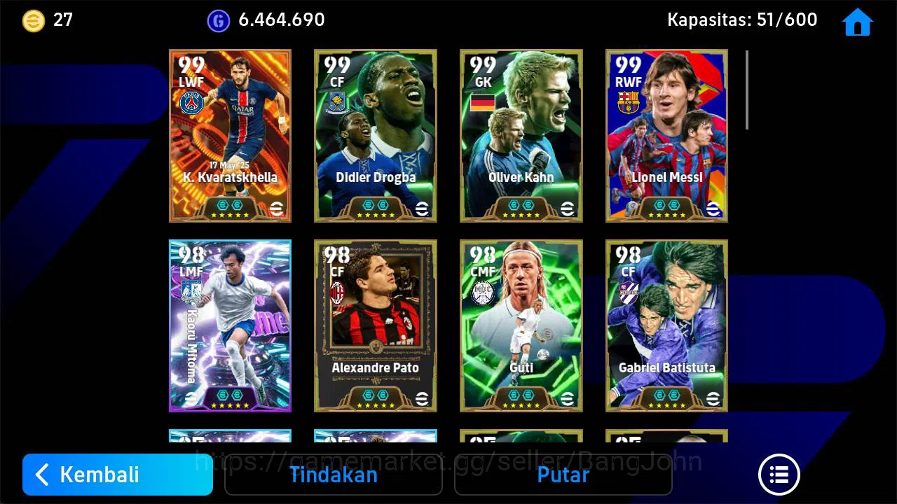 eFootball Accounts power 3203 | kvarats big, Didier Drogba epic, mess image 4