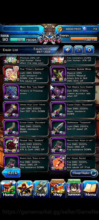 Grand Summoners Accounts Global|Rank 90|30 RGB|23 Ascend|[Inumuta,Roy,Emiya image 10