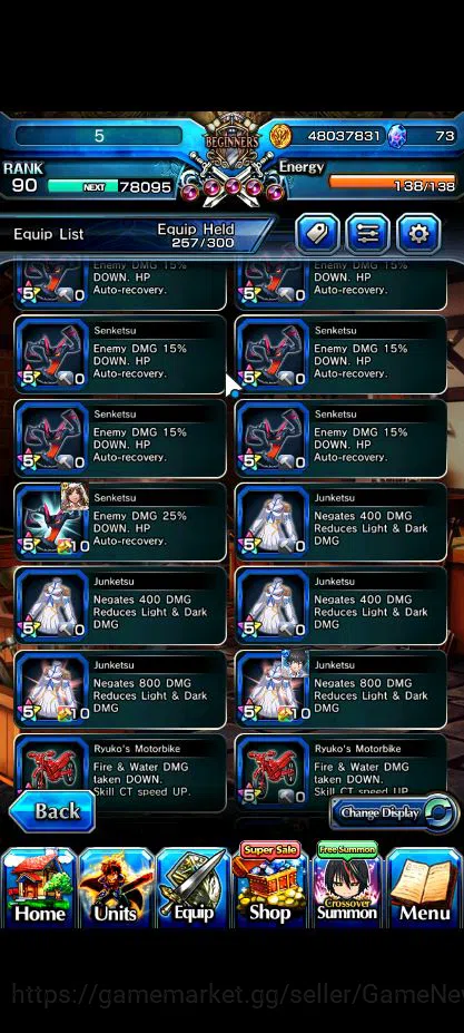 Grand Summoners Accounts Global|Rank 90|30 RGB|23 Ascend|[Inumuta,Roy,Emiya image 13