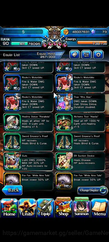 Grand Summoners Accounts Global|Rank 90|30 RGB|23 Ascend|[Inumuta,Roy,Emiya image 14