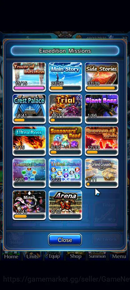 Grand Summoners Accounts Global|Rank 90|30 RGB|23 Ascend|[Inumuta,Roy,Emiya image 17