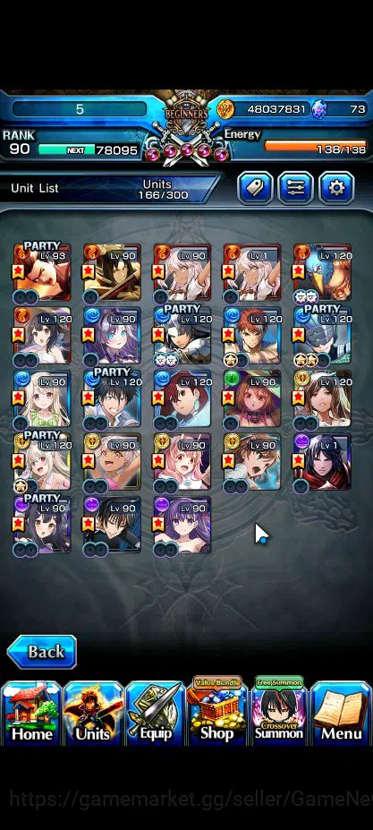 Grand Summoners Accounts Global|Rank 90|30 RGB|23 Ascend|[Inumuta,Roy,Emiya image 4