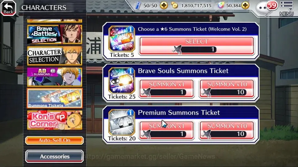 Bleach: Brave Souls Accounts High-End [GLOBAL]50K Orbs|DreamTim Ichigo,TYBW26 Yukio,Riruka,10th Aniv Ichigo,New Ver 18